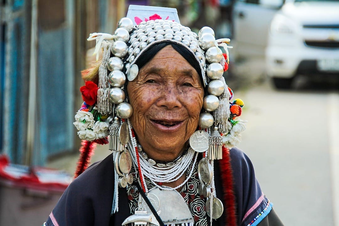 Smiling Mongolian woman